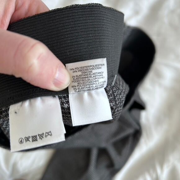 Rachel Roy Houndstooth Tapered Ankle Crop Satin Pants - Picture 8 of 8